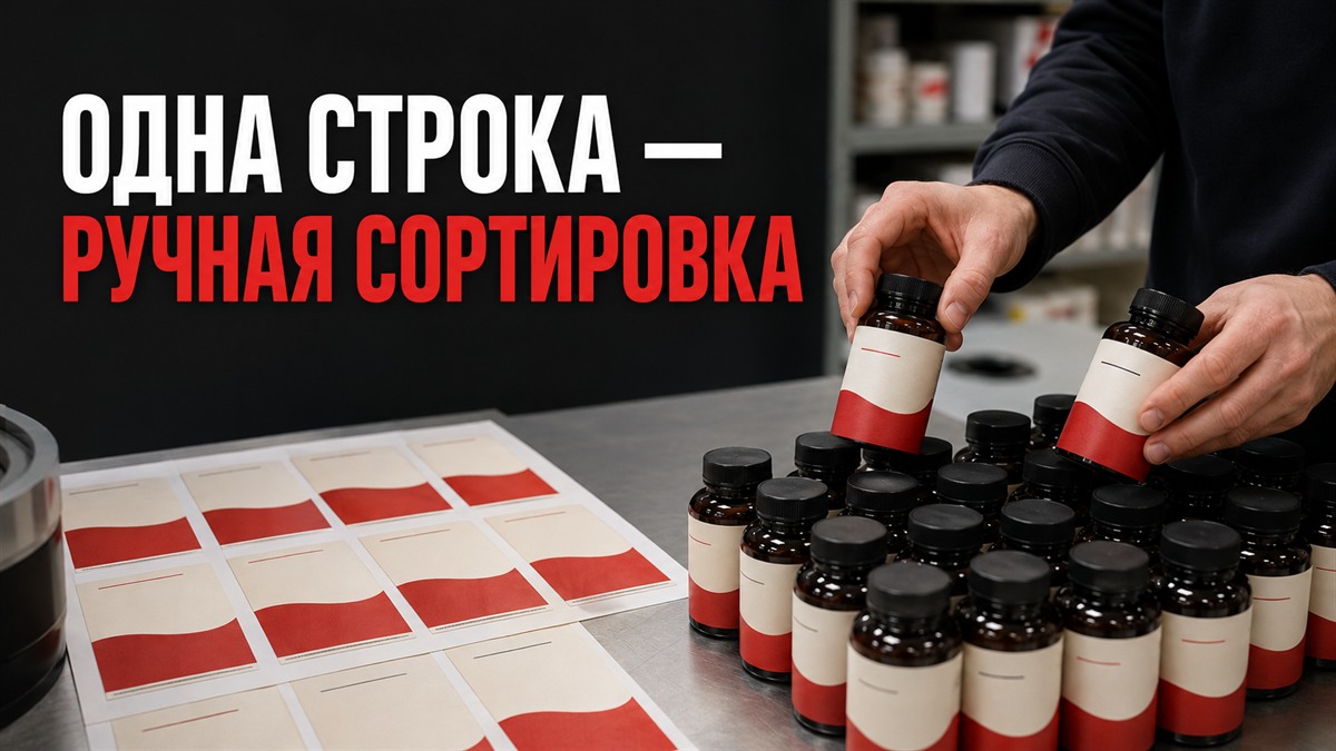 Почти одинаковые этикетки для разных товаров приходится сортировать вручную