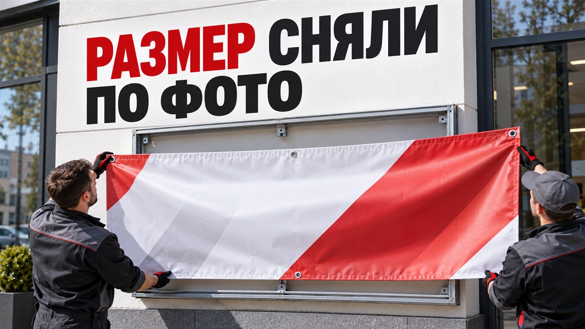 Баннер оказался шире металлической рамы после оценки размера по фотографии